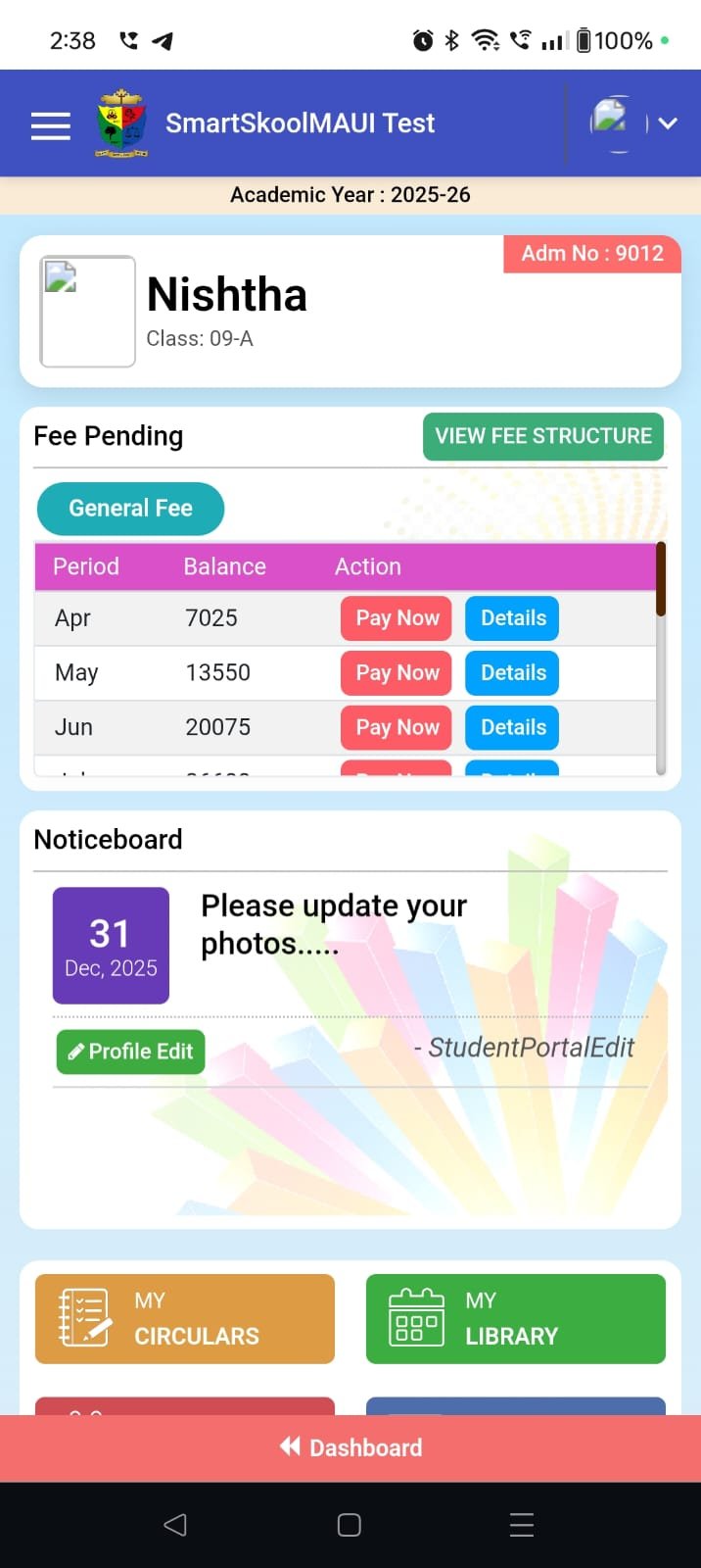SkoolApps dashboard